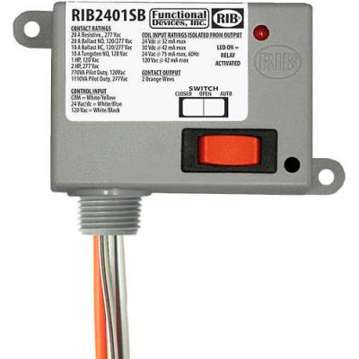 RIB® joint RIB2401SB relais de puissance, 20 a, SPST-NO, 24VAC/DC/120VAC, substituez