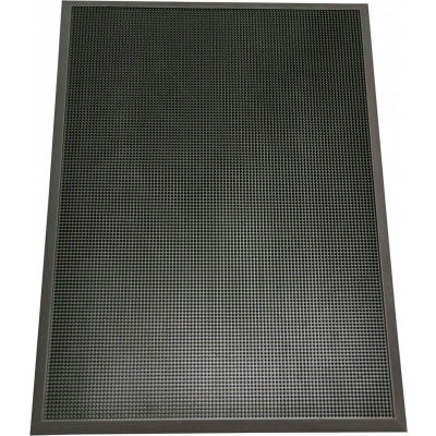 Rubber-Cal DuraScraper Linear Commercial Rubber Entrance Door Mat - 3/8 in x 36 in x 60 in - Black