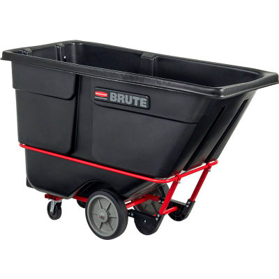 Rubbermaid® Brute Rotomolded Tilt Truck, Robuste, 1 verges cubes, Noir