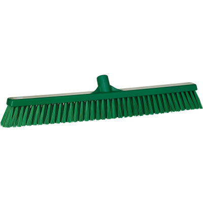 Vikan 31942 24 » Combo Push Broom- Soft/Stiff, Vert