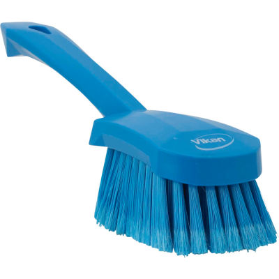 Vikan 41943 Brosse à laver à poignée courte- Soft/Split, Bleu