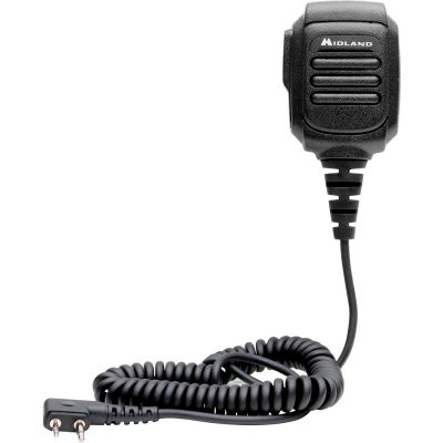 Midland® Shoulder Speaker Mic pour radio bidirectionnelle portable, noir