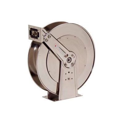 Reelcraft D83000 OLS 3/4"x75' 500 PSI Stainless Steel Spring Retractable Low Pressure Hose Reel