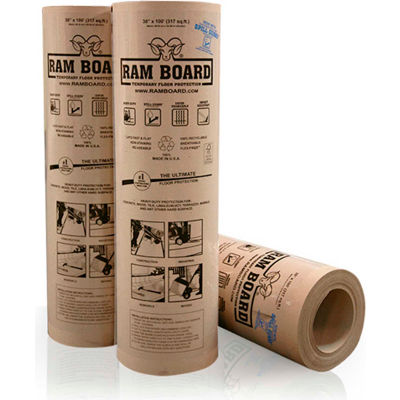 RAM Board® 38" W x 100' L (317 pieds carrés) Protection de plancher temporaire - RB 38-100 - Qté par paquet : 16