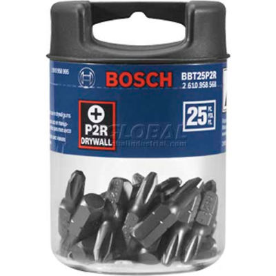 BOSCH® 2" Big Tac 25-Pack Bit Set, BBT25R2, R2-Point, 1/4" Shank - Pkg Qty 5