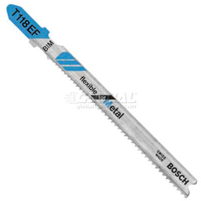 BOSCH® 3-5/8" Metal Cutting T-Shank Jigsaw Blade, T118EF, 18 TPI, 5-Piece - Qté par paquet : 5