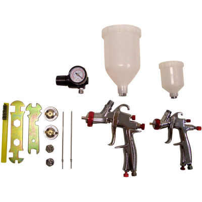 SPRAYIT 8 Piece LVLP Gravity Feed Spray Gun Kit SP-33500K