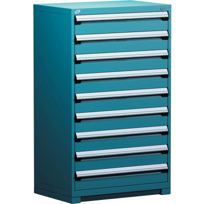 Rousseau métal robuste tiroir modulaire Cabinet 9 tiroir pleine hauteur 36" W - Everest bleu