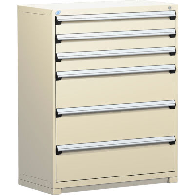 Rousseau métal robuste tiroir modulaire Cabinet 6 tiroir pleine hauteur 48" W - Beige