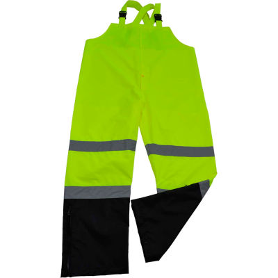 Petra Roc imperméable Bib pantalon, ANSI classe E, 300D Oxford/PU enduit, noir/blanc, XL