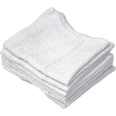 12 x 12 White Wash Cloths 0.75 lbs