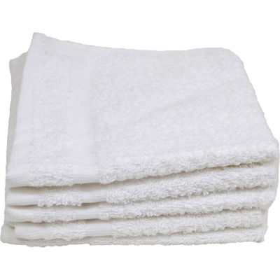 Textile R-R - Hôtel Basics Wash Cloth - 12 po x 12 po - Blanc - Paquet de 12