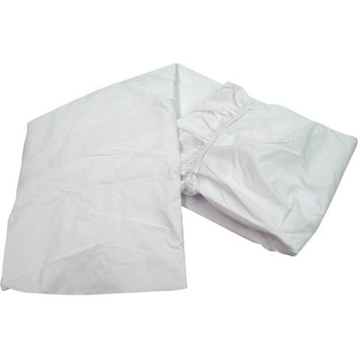 Textile R-R - Hotel Basics Twin Size Fitted Bed Sheets, 80 » x 39 » x 12 », Blanc - Paquet de 12