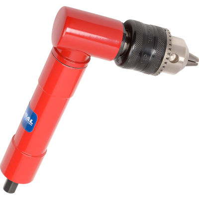 Global Industrial™ Right Angle Air Drill, Standard Keyed, 3/8 » Chuck, 1800 RPM
