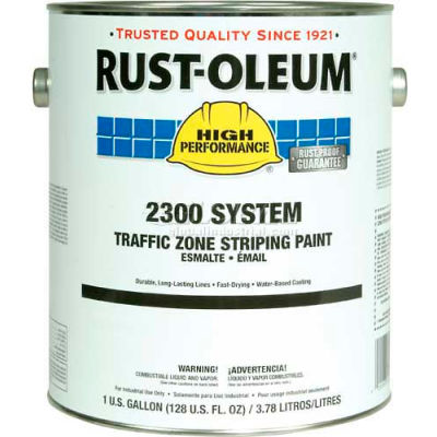 Rust-Oleum 2300 système < Gallon 100, 1 Zone de trafic de COV Striping peinture, jaune - Qté par paquet : 2