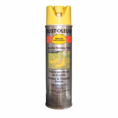 Rust-Oleum V2300 système inversé marquage Peinture aérosol, jaune haute visibilité - V2344838V - Qté par paquet : 6