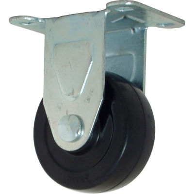 RWM Casters 27 Series VersaTrac® 3" Hard Rubber Wheel Rigid Caster - 27-HRO-0312-R