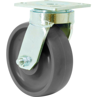 RWM Casters 4" Signature™ Wheel Swivel Caster with Face Contact Brake - 48-SWB-0420-S-ICWB