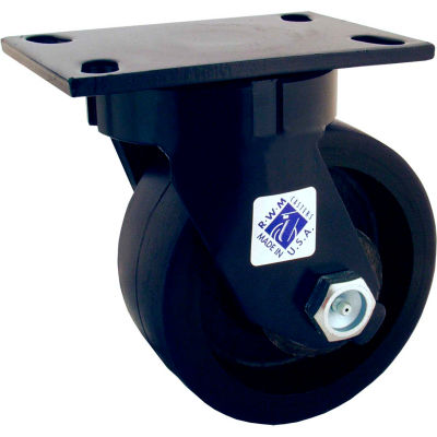 RWM Casters 75 Series 8" Urethane on Iron Wheel Swivel Caster - 75-UIR-0830-S