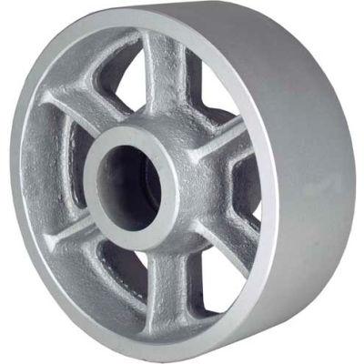 RWM Casters 6" x 2" Cast Iron Wheel with Roller Bearing for 1/2" Axle - CIR-0620-08