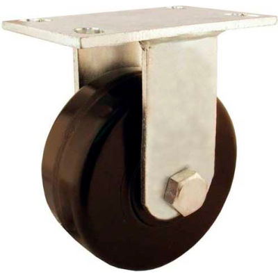 RWM Casters Economy 53 Series 8" Urethane Rigid Caster on Iron Wheel - E53-UIR-0825-R
