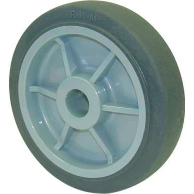 RWM Casters 5" x 1-1/4" Performance TPR Wheel with Ball Bearing for 3/8" Axle - RPB-0512-06