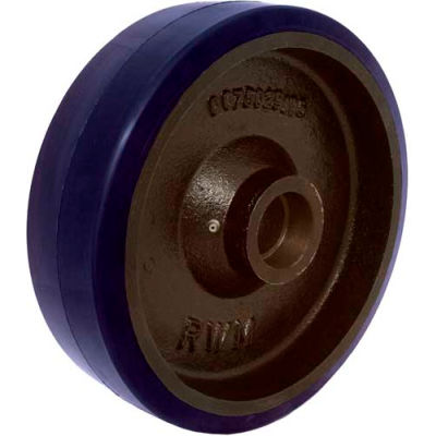 RWM Casters 5" x 2" Urethane on Iron Wheel with Roller Bearing for 1/2" Axle - UIR-0520-08