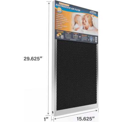 Filtre à air électrostatique permanent lavable Air-Care, 16 x 30 x 1 », MERV 8