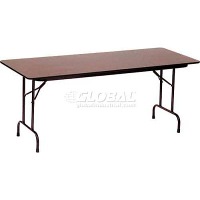 Correll Folding Table - Melamine - 30" x 72", Walnut