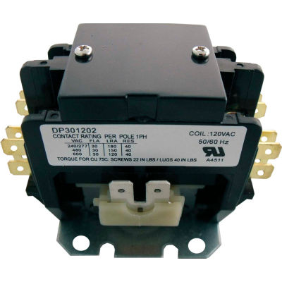 DP301202 Contactor 30 Amps 120V 2 Pole