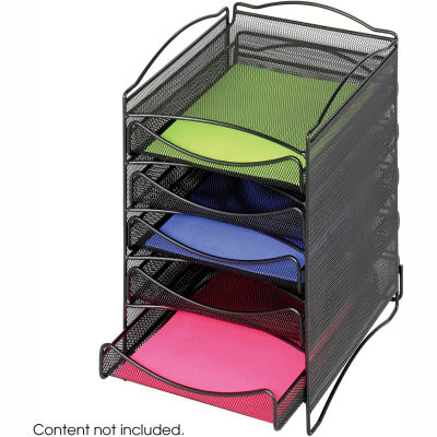 Safco® Steel Mesh Desktop Organizer avec 5 tiroirs noir
