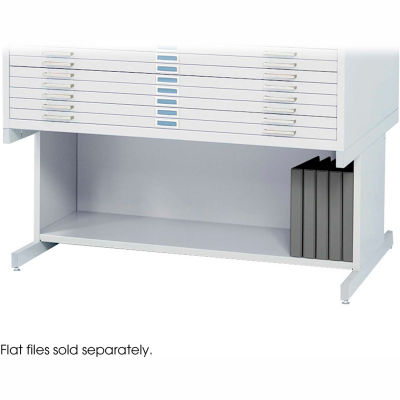 Safco® High Flat File Cabinet Base For 10 Drawer, 46-1/2"W, White