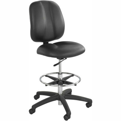 Safco® apprenti II Bureau tabouret - Vinyle  - Hauteur étendue - Noir