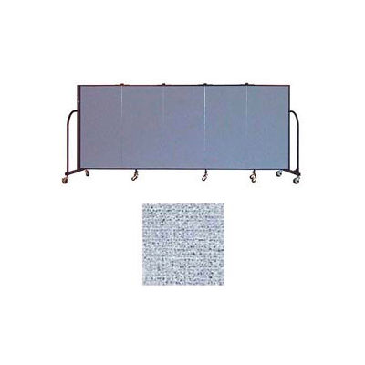 Screenflex 5 Panel Portable Room Divider, 4'H x 9'5"W, Couleur vinyle: Blue Tide