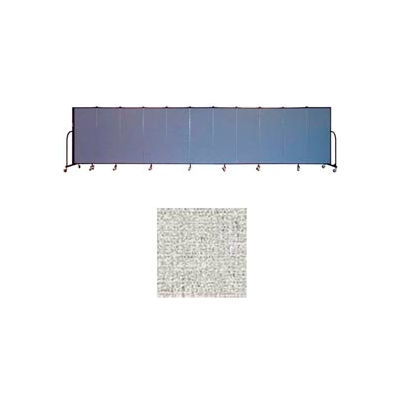 Screenflex 11 Panel Portable Room Divider, 5'H x 20'5"L, Vinyl Color: Granite