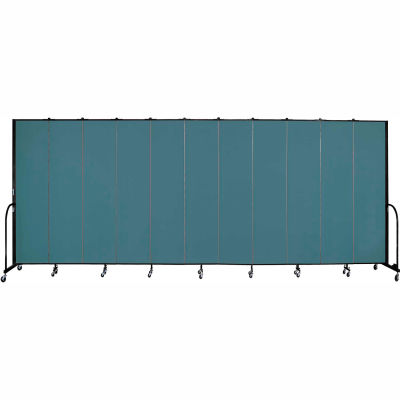 Screenflex 11 Panel Portable Room Divider, 8'H x 20'5"W, Fabric Color: Lake