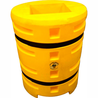 Protecteur de montant Column Sentry®, diamètre hors tout de 24 po x 42 po H, ouverture carrée de 12 po x 12 po, jaune