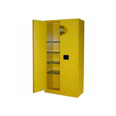 Securall® 36 x 18 x 72 déversement inflammables confinement armoire jaune
