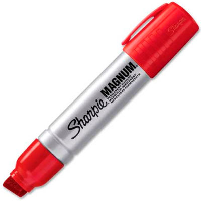 Sharpie® Magnum Permanent Marker, Extra Large Chisel, Red Ink - Qté par paquet : 12