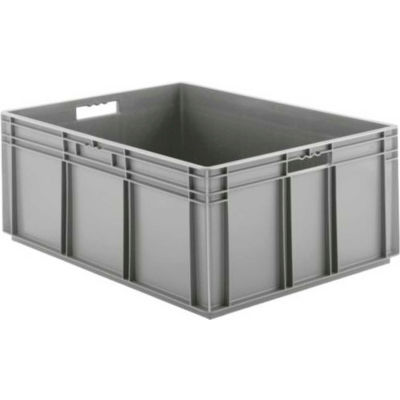 SSI Schaefer Euro-Fix Solid Container EF8320 - 23-3/4" x 31-1/2" x 12-5/8", Gray - Pkg Qty 2