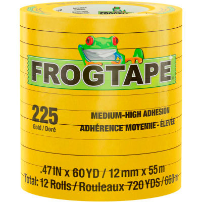 FrogTape® Performance Grade, Ruban de masquage à température modérée, Or, 12mm x 55m - Caisse de 96