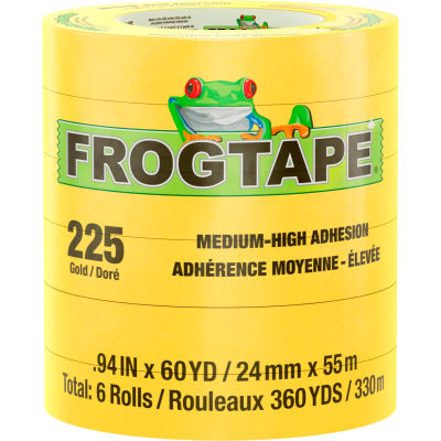 FrogTape® Performance Grade, Ruban de masquage à température modérée, Or, 24mm x 55m - Caisse de 48
