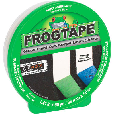 FrogTape® Bande de peintre, Multi-Surface, Vert, 36mm x 55m - Caisse de 24