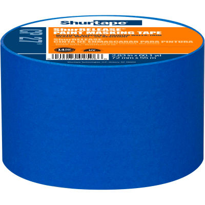 Shurtape® ShurRELEASE de 14 jours® Blue Painter’s Tape, Multi-Surface, Blue, 72mmx55m, 16/Case