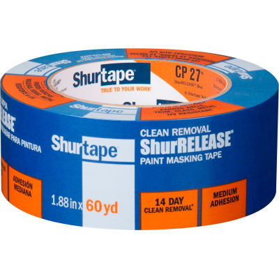 Shurtape® ShurRELEASE de 14 jours® Blue Painter’s Tape, Multi-Surface, 48mm x 55m - Caisse de 24