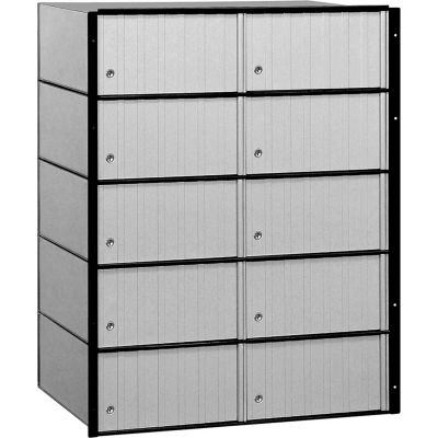 Boîte aux lettres en aluminium 2210 - 23-1/2" W x 15-1/2 « D x 30 » H, 10 portes, système Standard