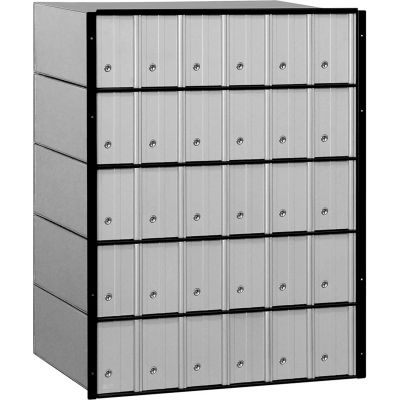 Boîte aux lettres en aluminium 2230 - 23-1/2" W x 15-1/2 « D x 30 » H, 30 portes, système Standard