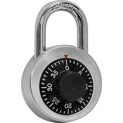 Combination Padlock 33320 - for Designer Wood Locker Door Silver/Black ...