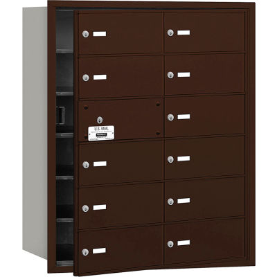 Mailboxes | Commercial Mailboxes-Wall Mount 4B | 4B+ Horizontal Mailbox, 12 B Doors (11 usable ...