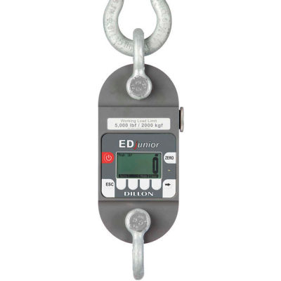Dillon EDjr-2T EDjunior Dynamometer with Shackles, 5,000 lb x 5 lb